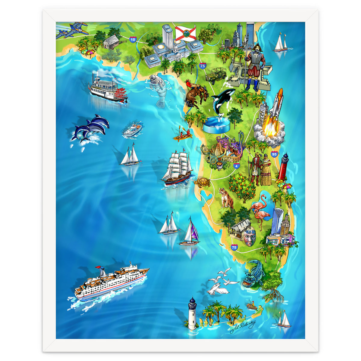 Florida Illustrated Map