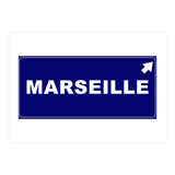 Let`s go to Marseille, France! Blue road sign (Print Only) thumbnail