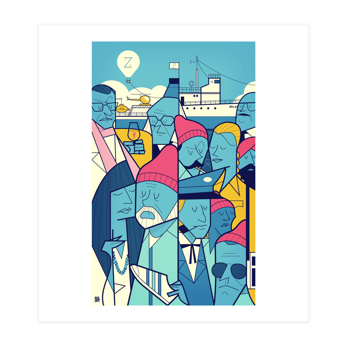 Acquatic Life With Steve Zissou (Print Only)