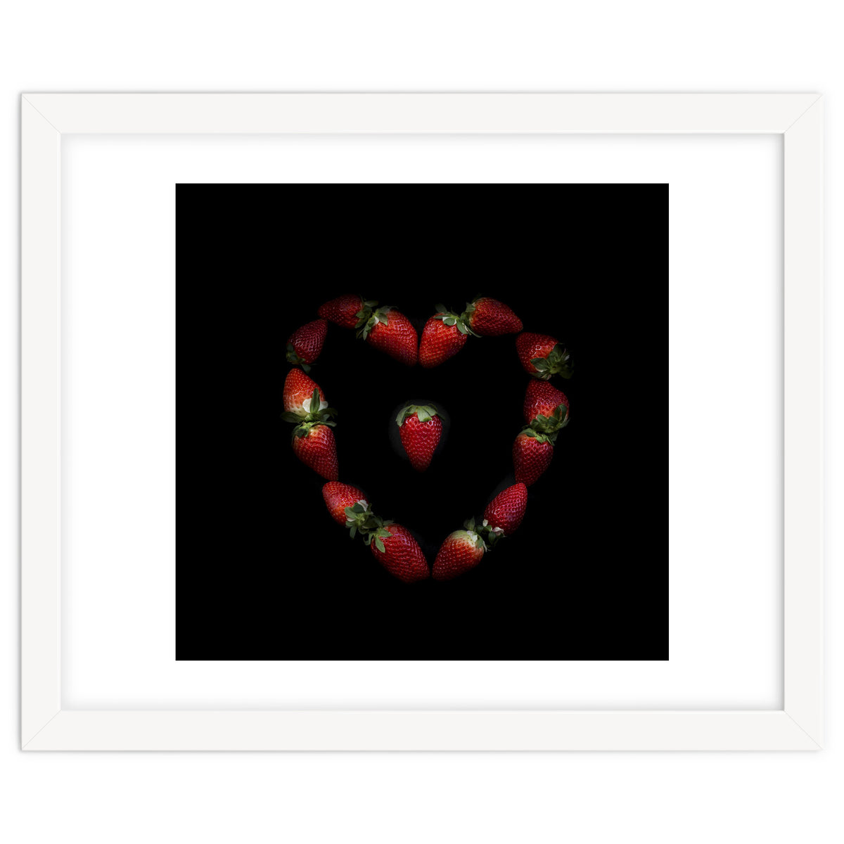 Heart of strawberries