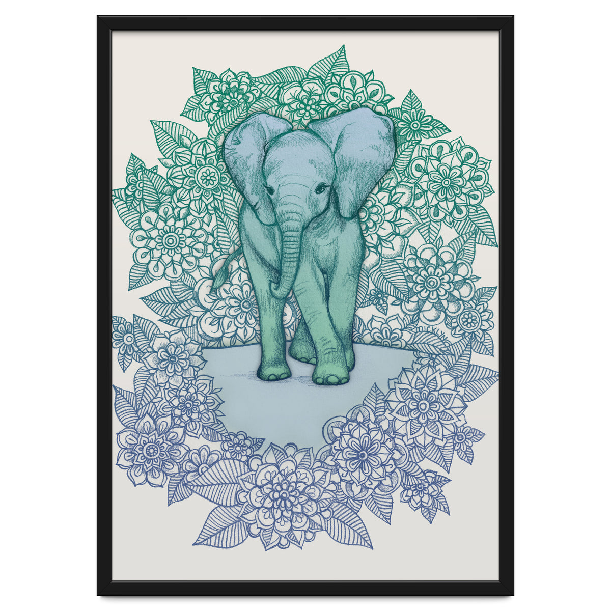 Emerald Elephant in the Lilac Evening