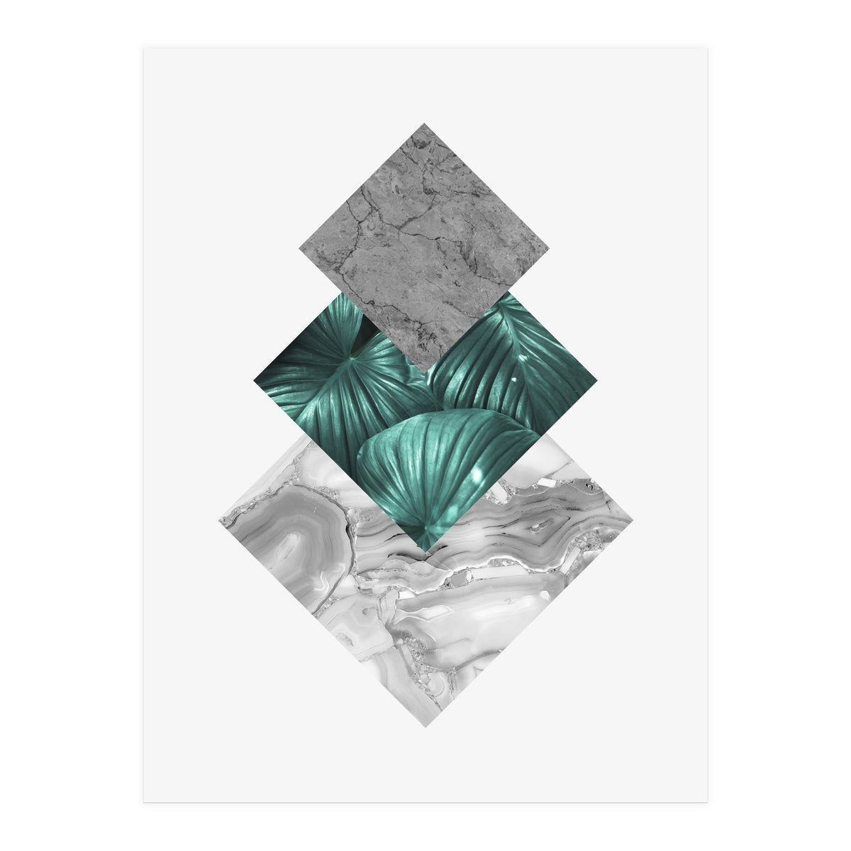 Botanical and geometric V (Print Only)