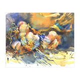 Garlic still life watercolor painting for kitchen  (Print Only) thumbnail