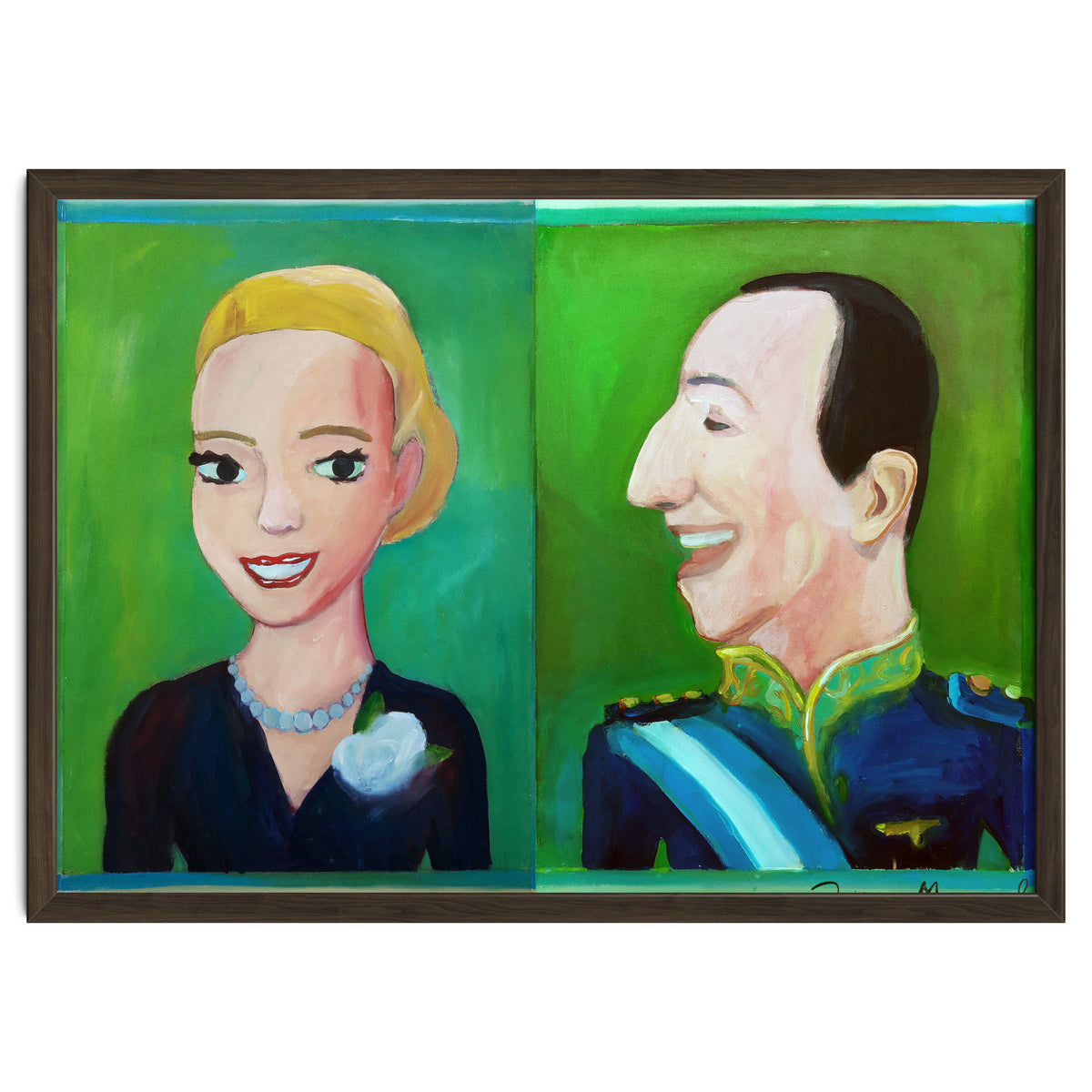 Evita y Juan Perón Díptico