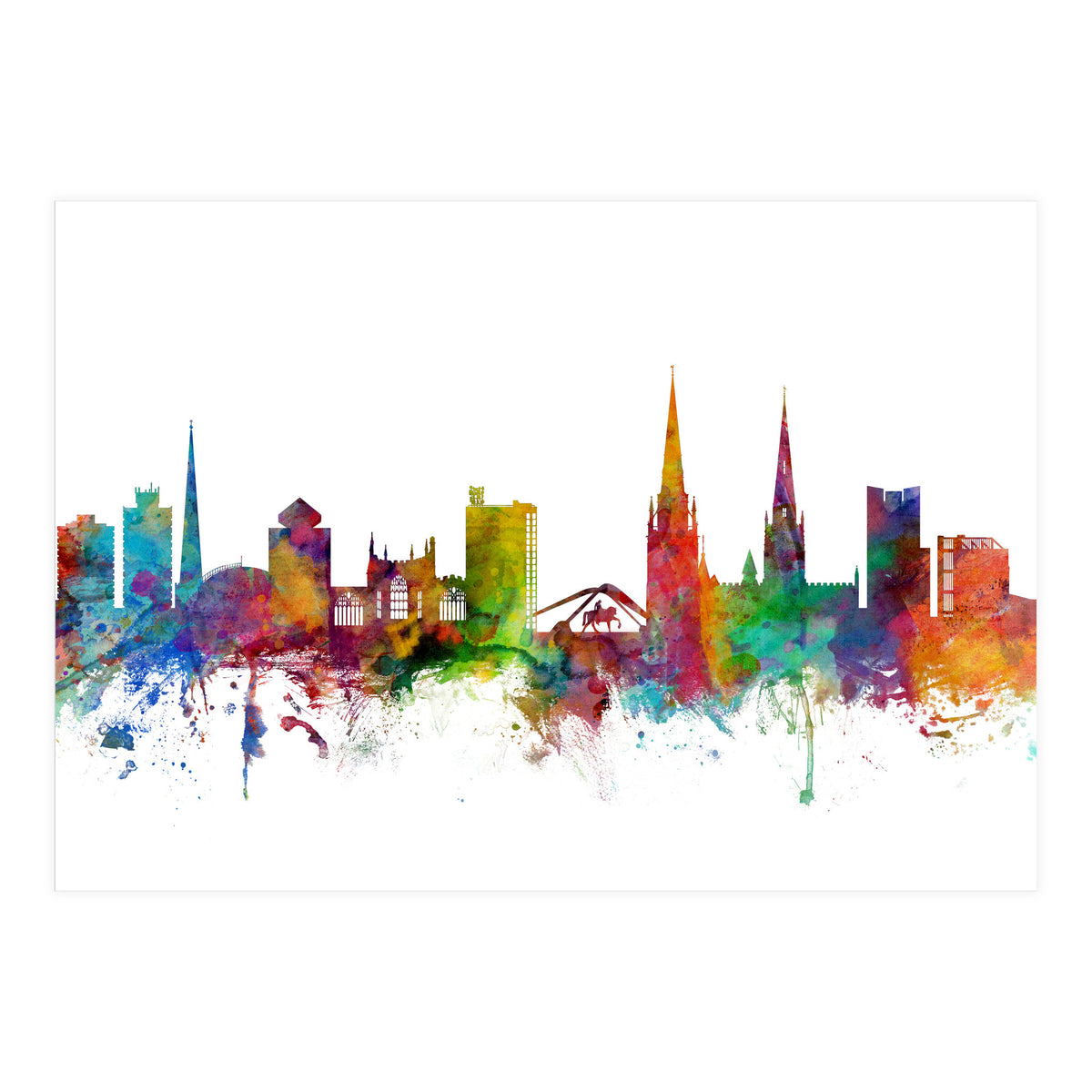 Coventry England Skyline (Print Only)