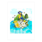 Floral Parrot  (Print Only) thumbnail