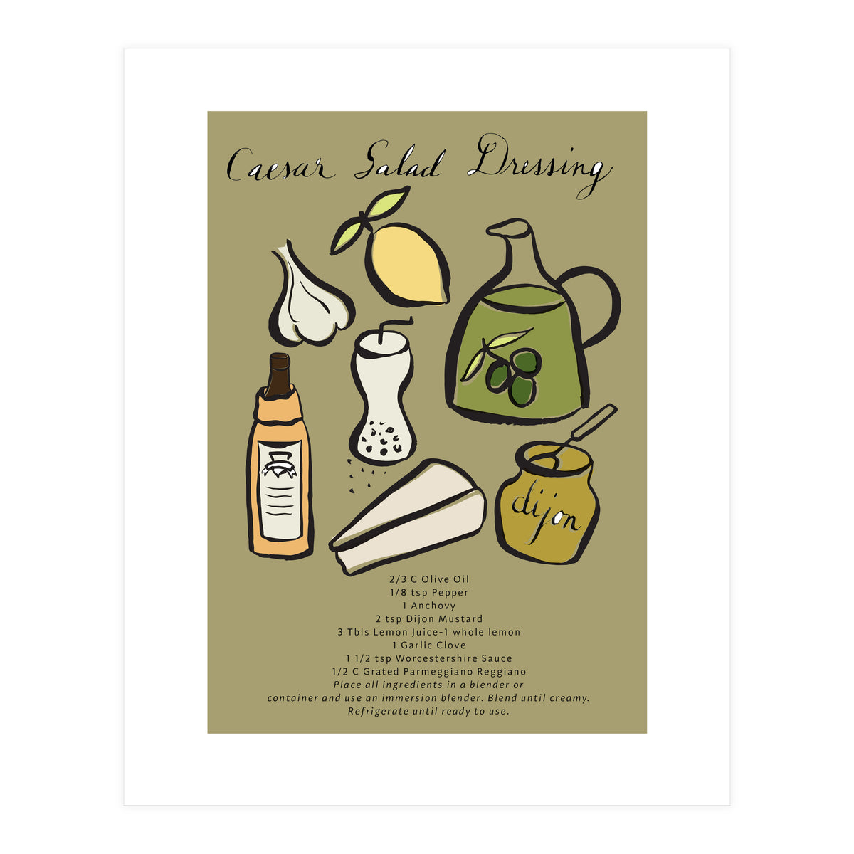 Caesar Salad Dressing Recipe (Print Only)