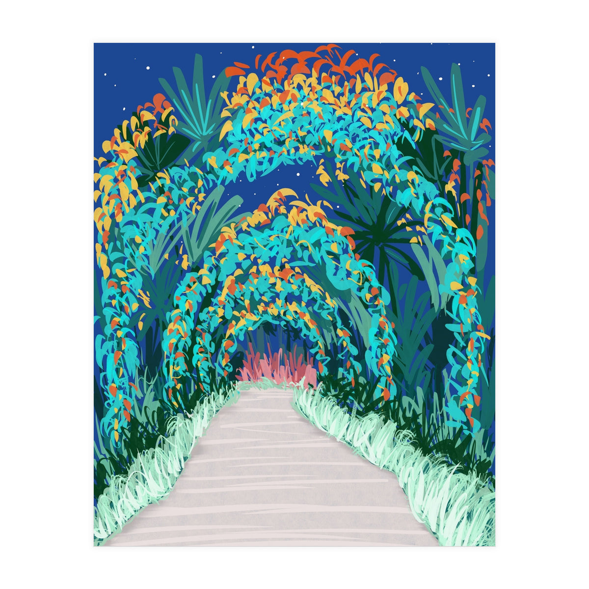 Gardens at night (Print Only)