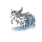 Winged Sun And Moon Unicorn Zentangle (Print Only) thumbnail
