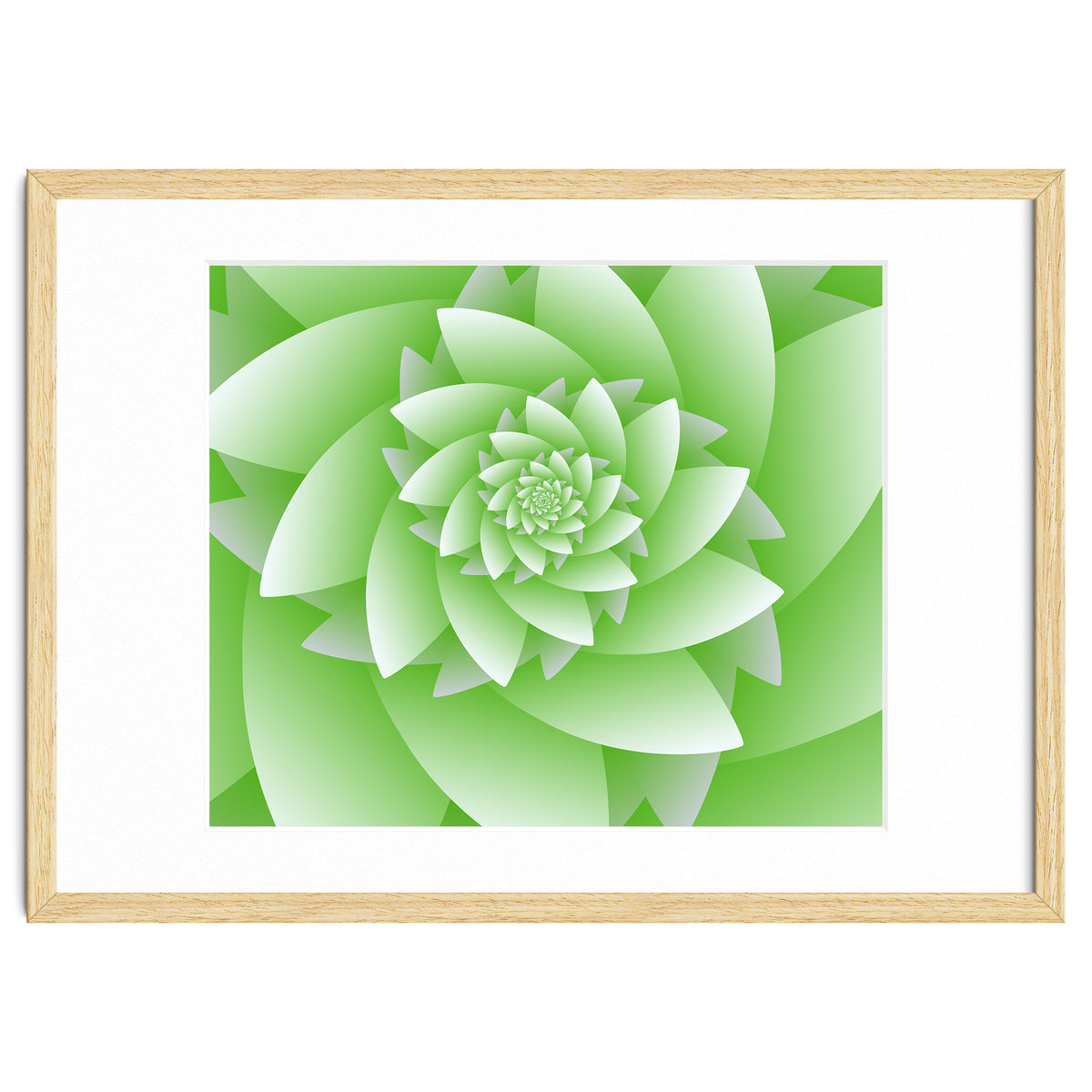 Abstract Green Floral Optical Illusions Art