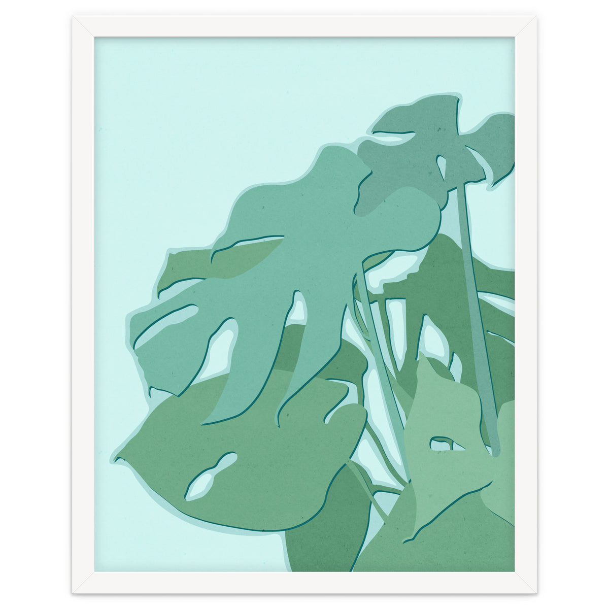 Minimal Monstera Leaves - Greener Eden