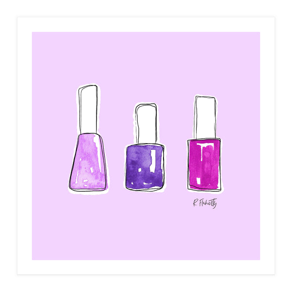 Nail Polish Watercolour | Purple (Print Only)