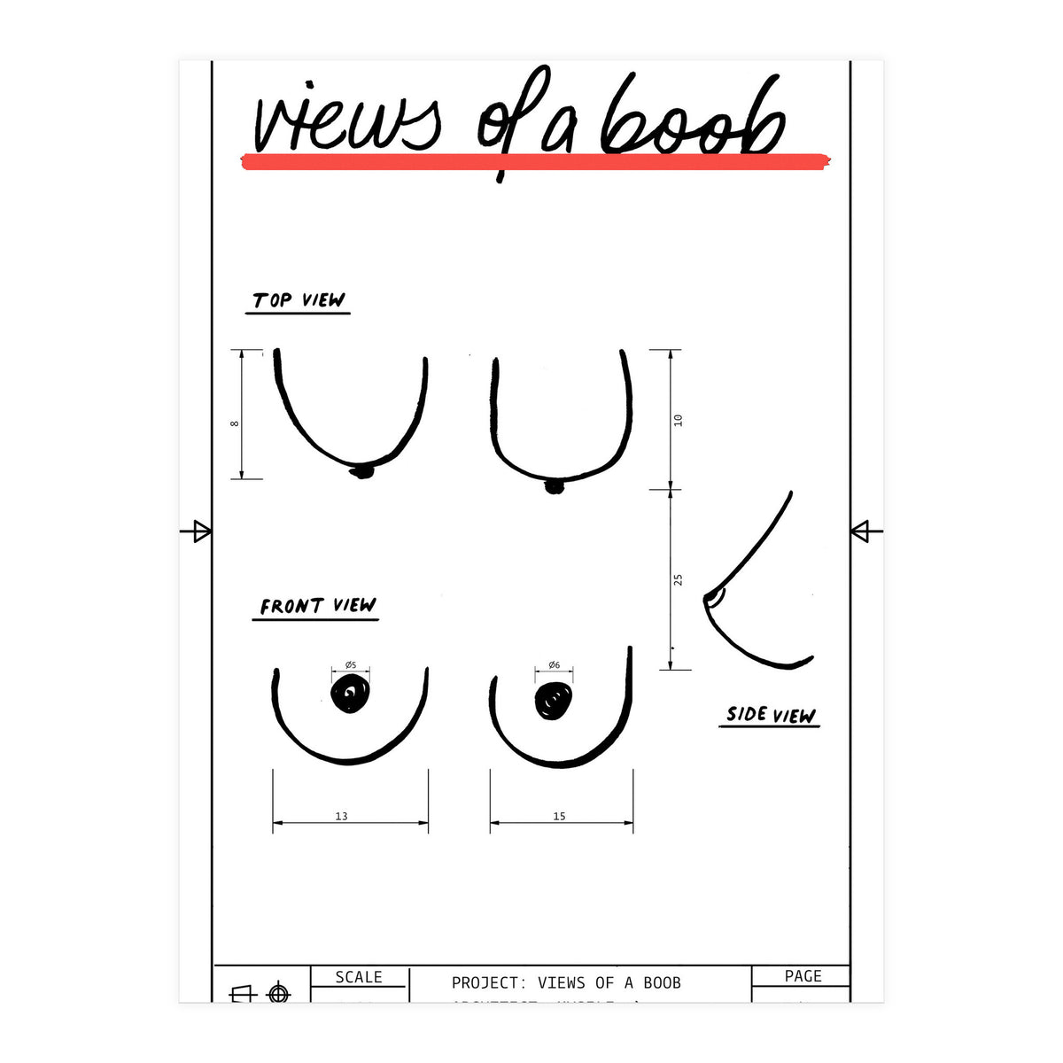 Views of a boob (Print Only)