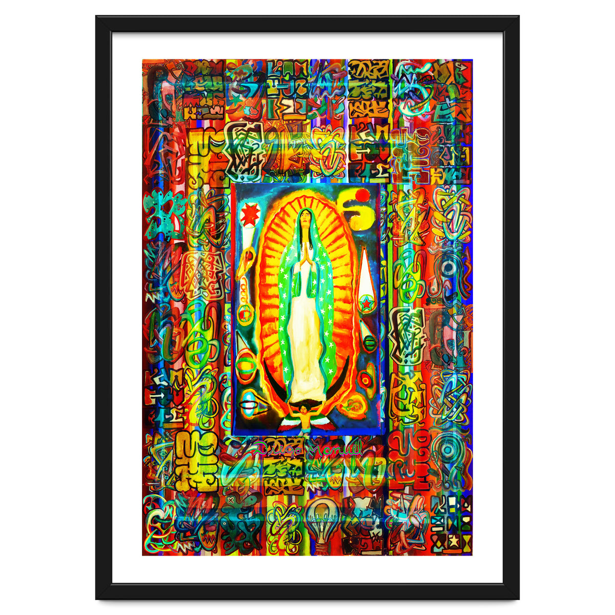 Graffiti Digital 2022 334 and Virgin of Guadalupe