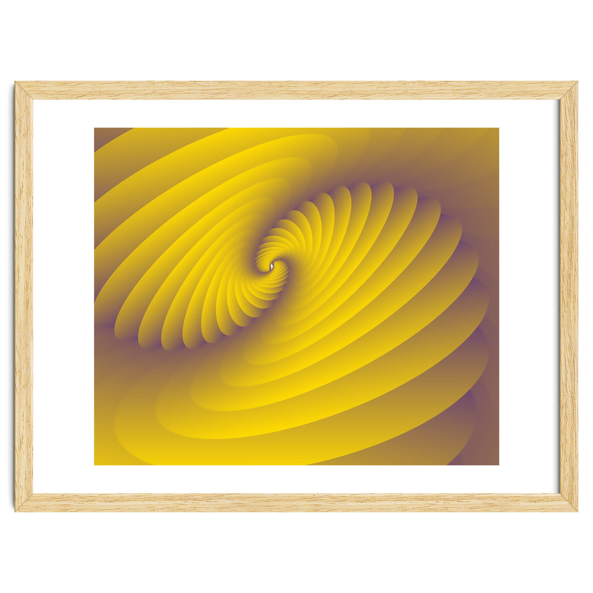 3d Abstract YELLOW Spiral Modern ART
