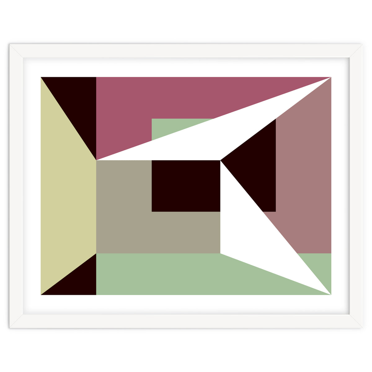 Geometric Shapes No. 26 - green & purple