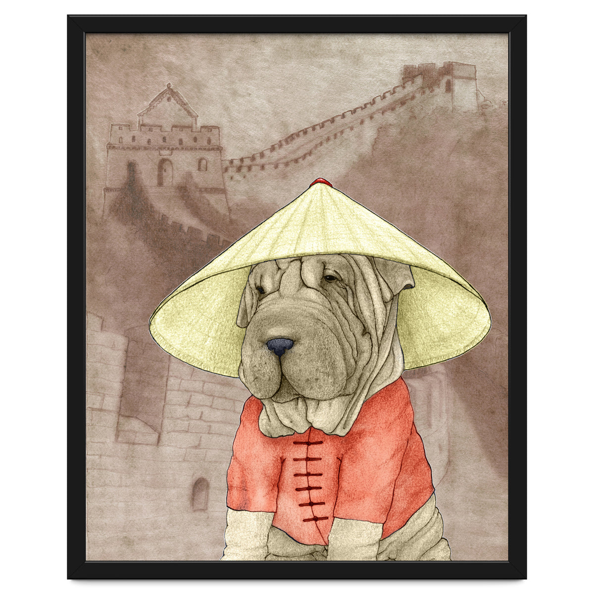 Sharpei With The Great Wall