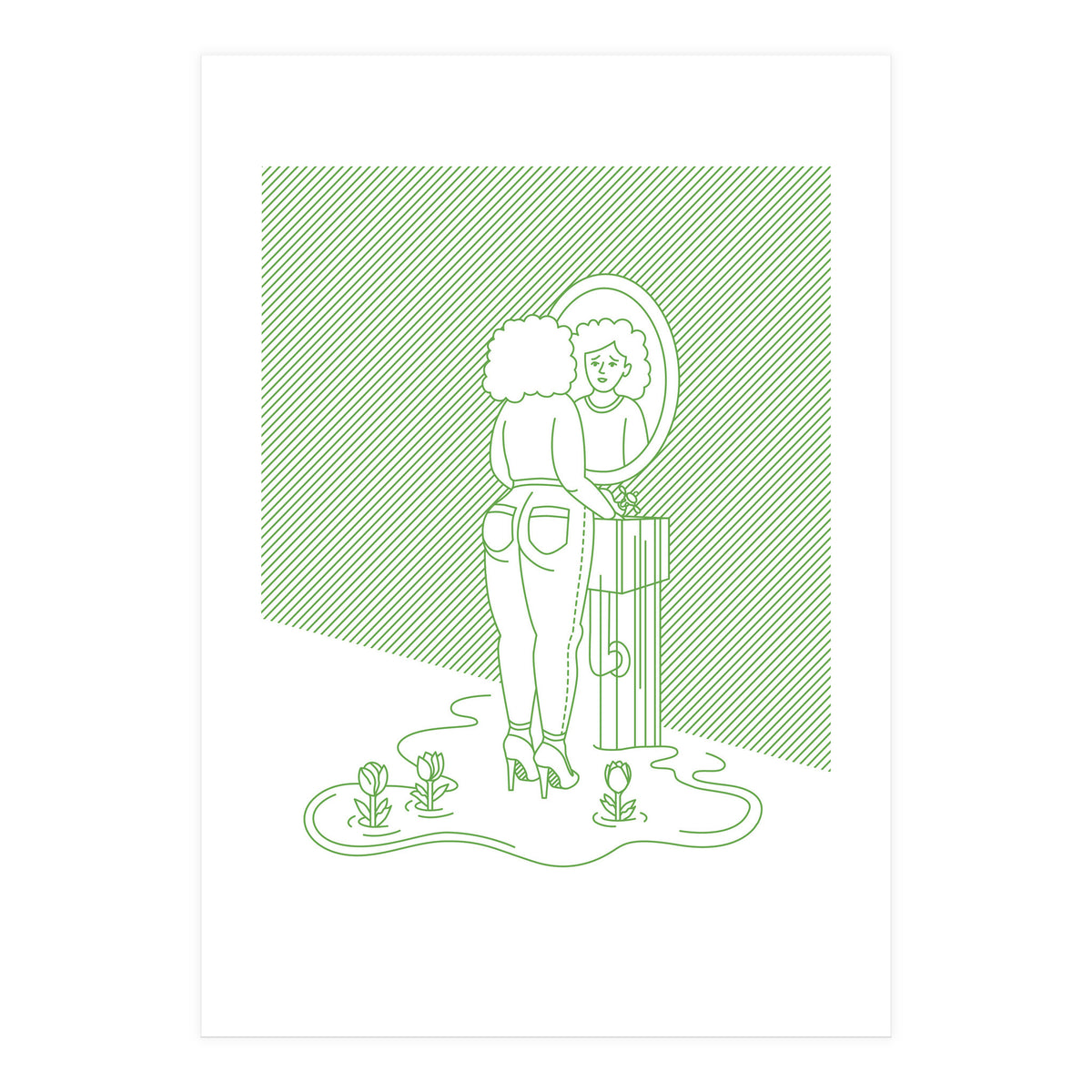 "That Sinking Feeling" in Green (Print Only)