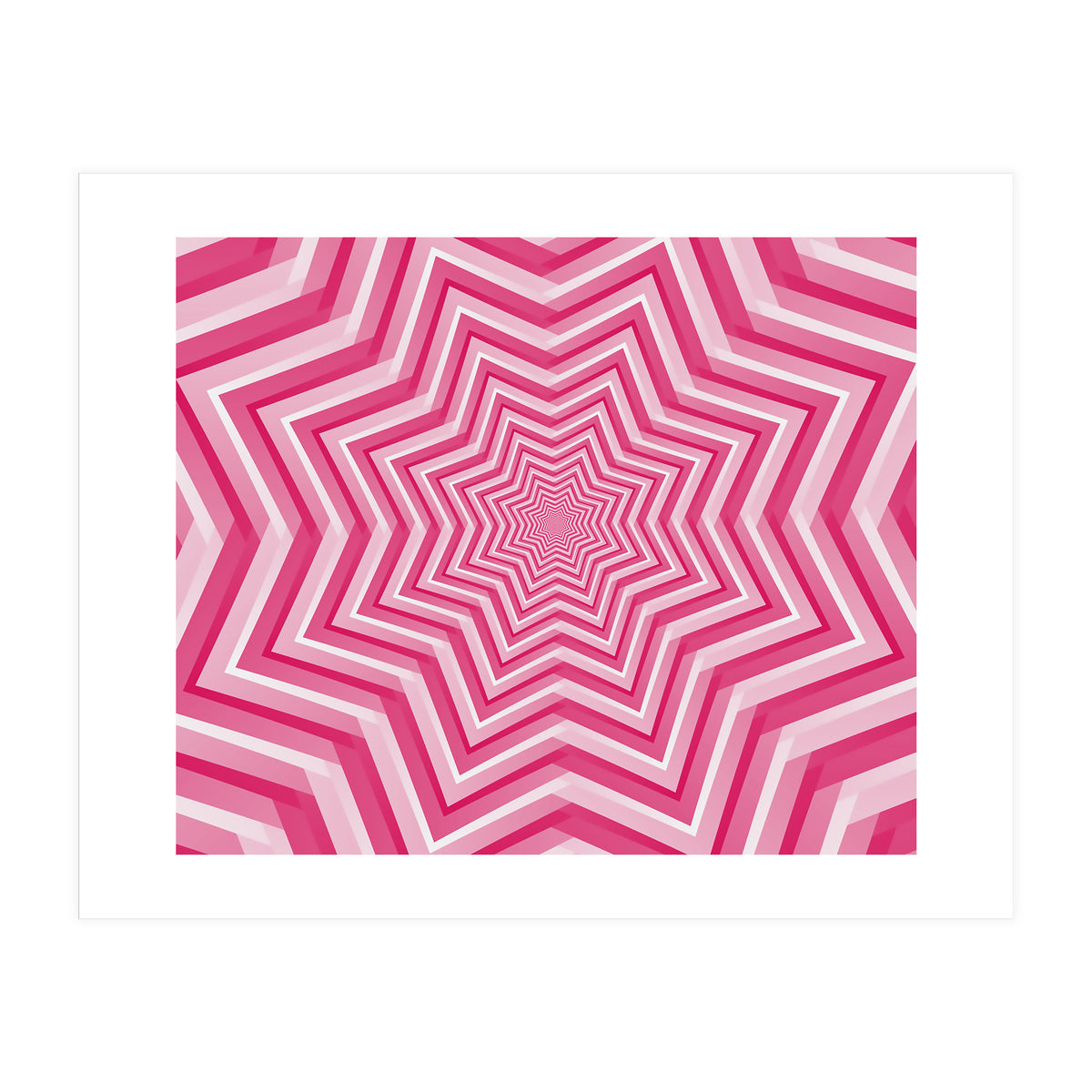 Abstract Pink Geometric Design Art (Print Only)