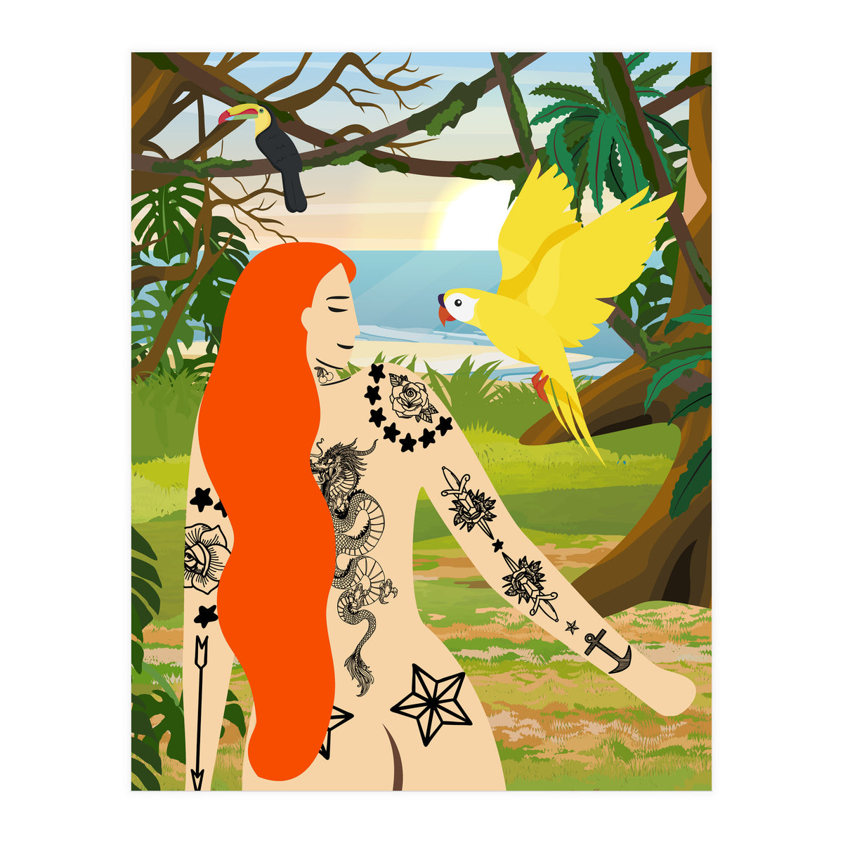 Golden Conure and Me (Print Only)