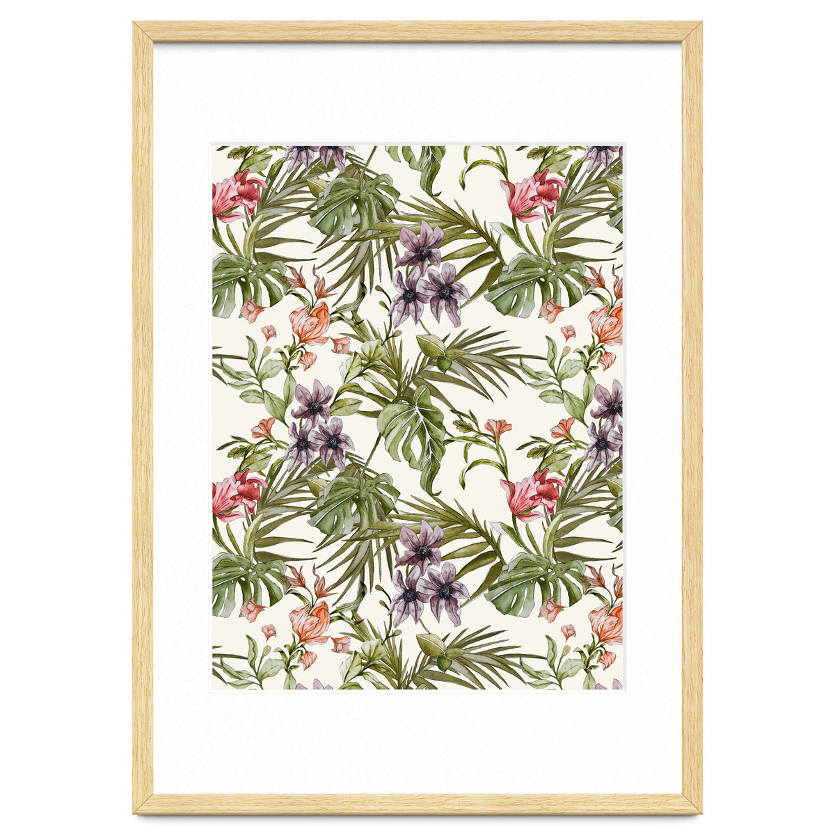 Watercolor tropical foliage