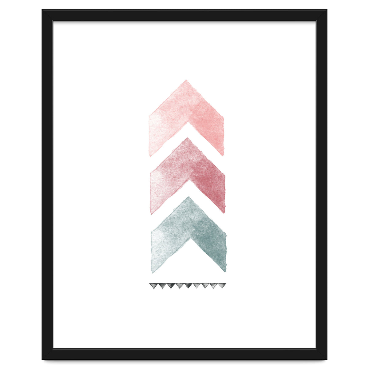 Pink And Blue Watercolor Chevron