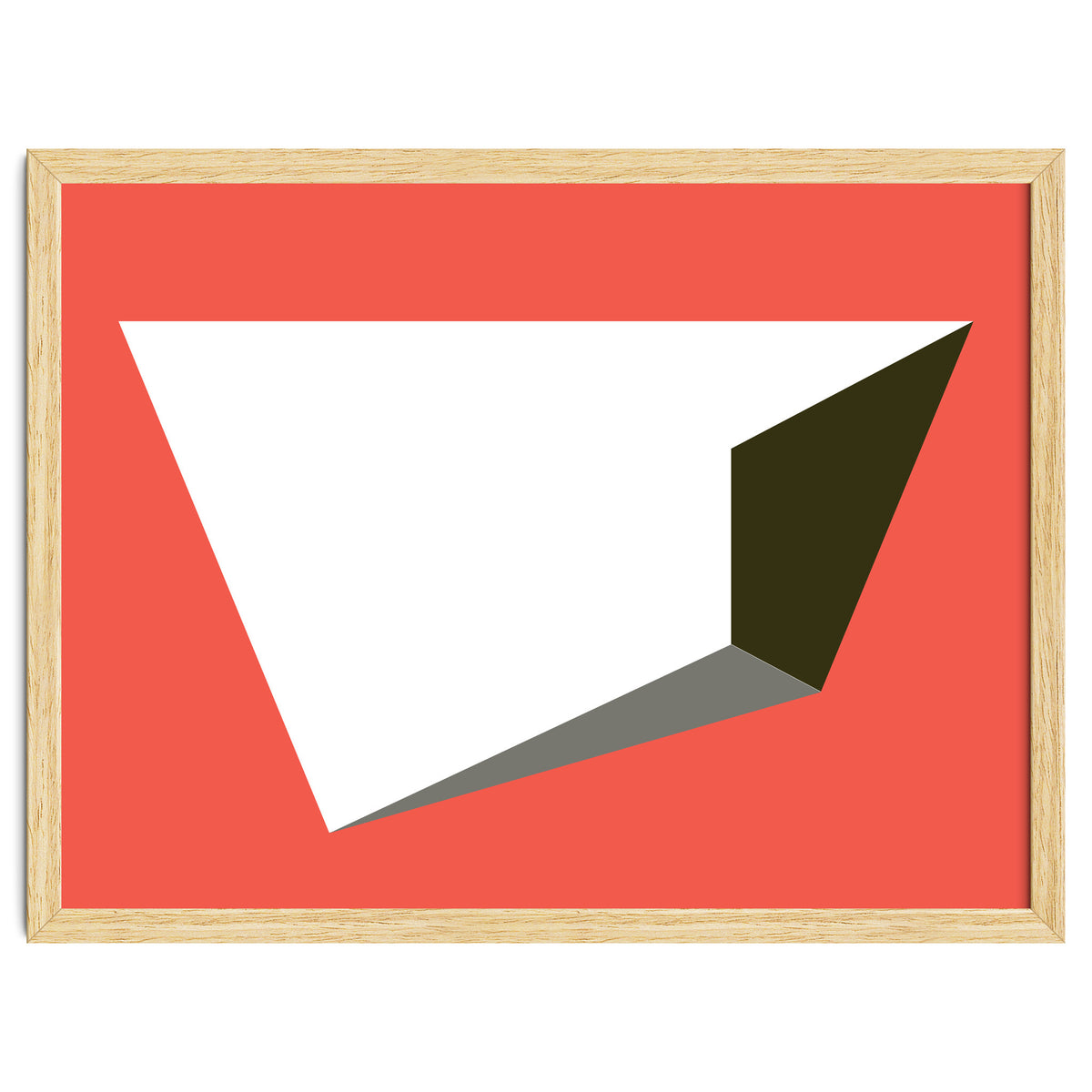 Geometric Shapes No. 81 - pink, grey, black & white