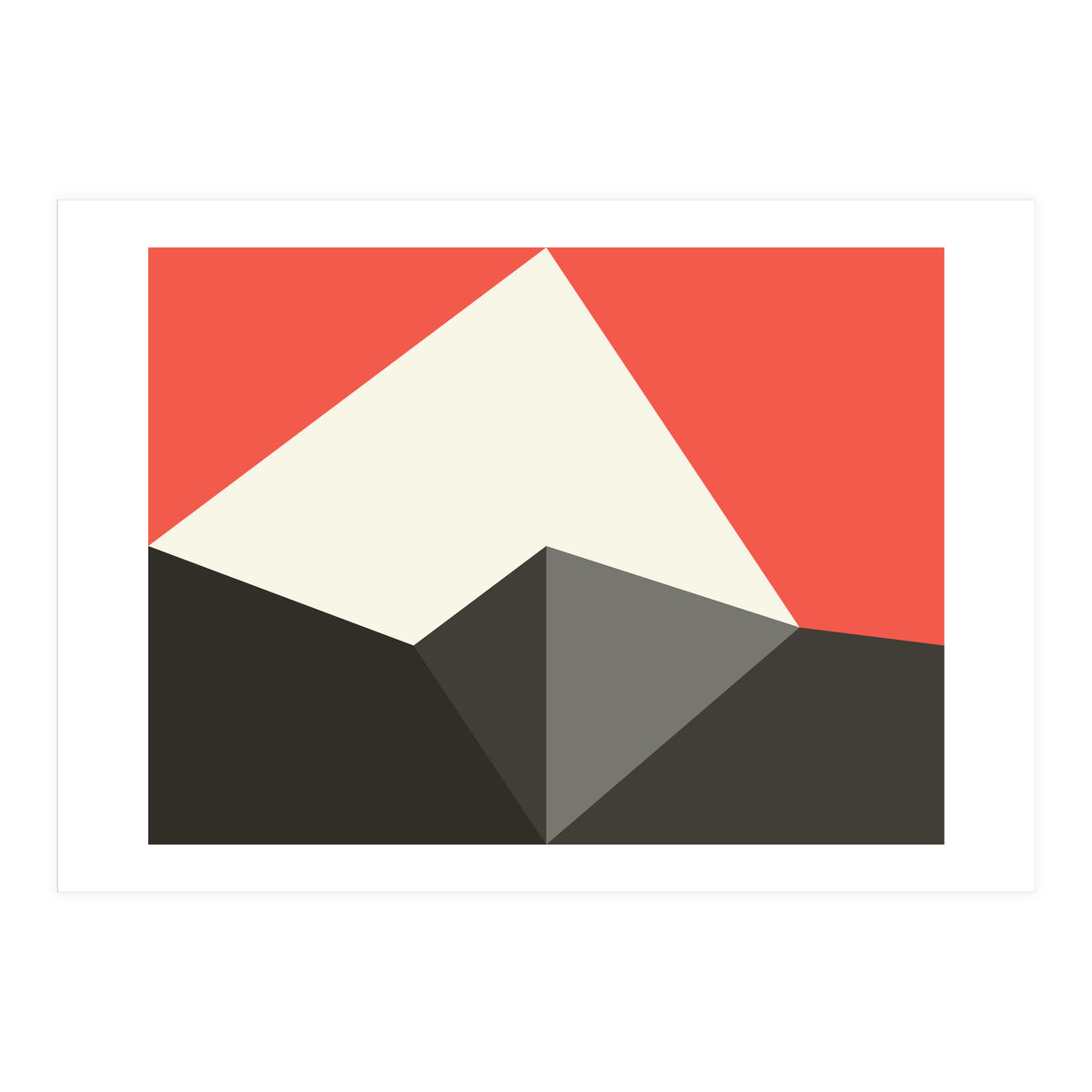 Geometric Shapes No. 77 - pink & grey (Print Only)