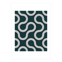 My Favorite Geometric Patterns No.35 - Green Tinted Navy Blue (Print Only)