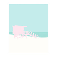 Minimal Lifeguard Tower - Turquoise Coast (Print Only)