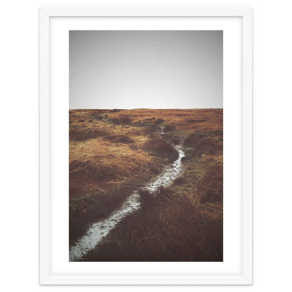 Bleak winter landscape of Saddleworth Moor