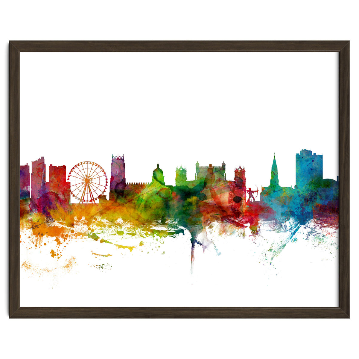 Nottingham England Skyline