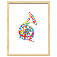 Watercolor French Horn