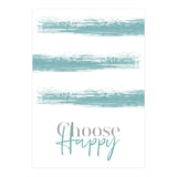 Text Art CHOOSE HAPPY | turquoise (Print Only) thumbnail