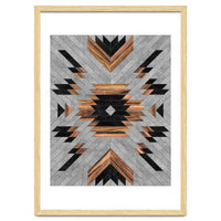 Urban Tribal Pattern No.6 - Aztec - Concrete and Wood