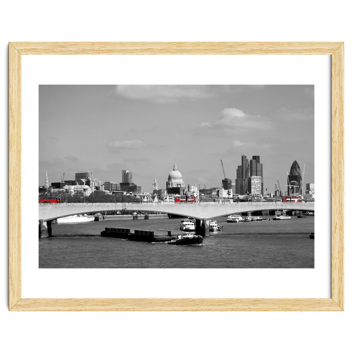 Red Buses London Thames