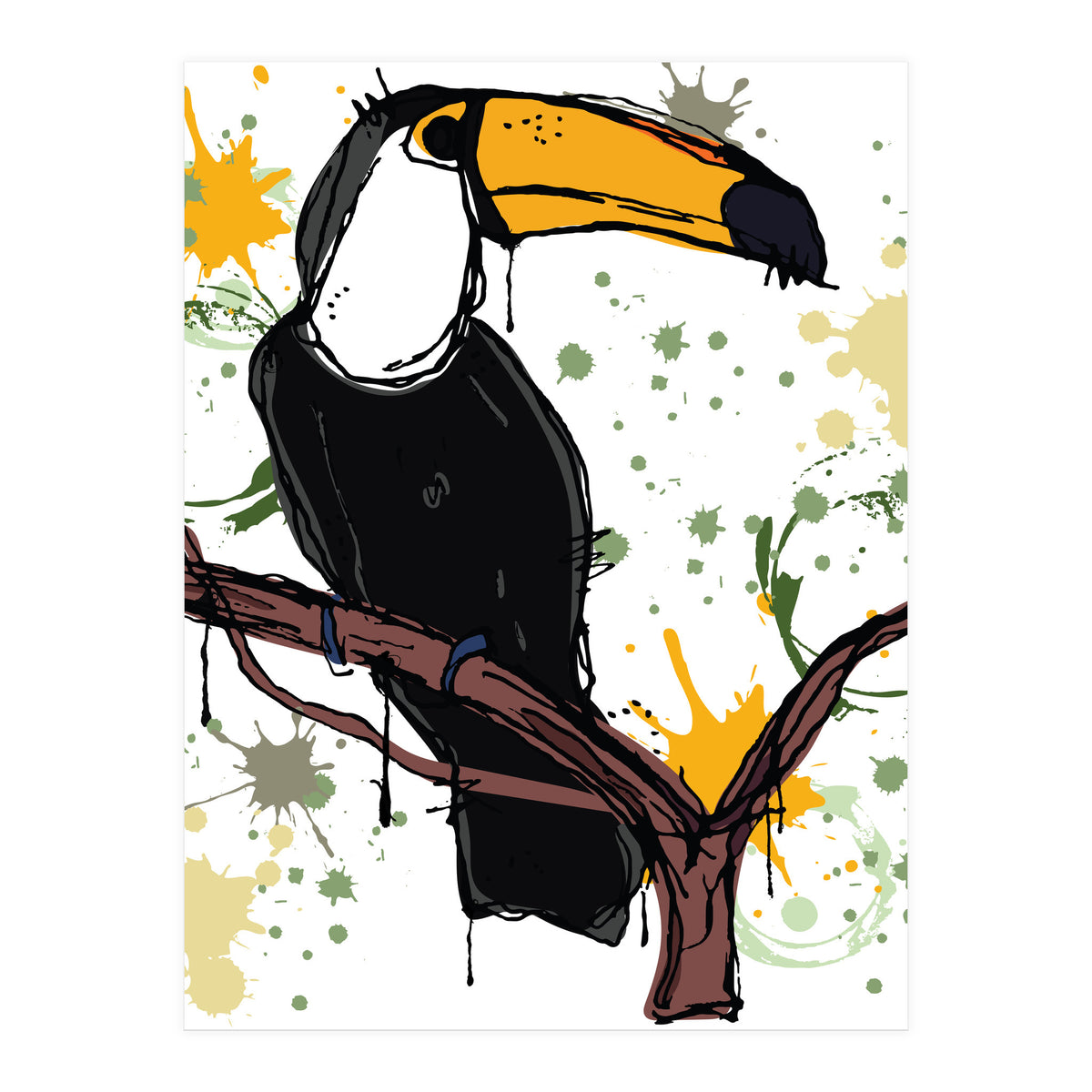 Toucan scribble sketch (Print Only)