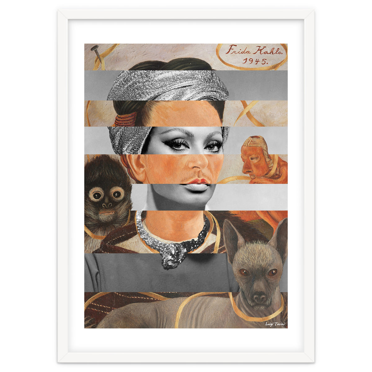 Self Portrait By Frida Kahlo & Sophia Loren