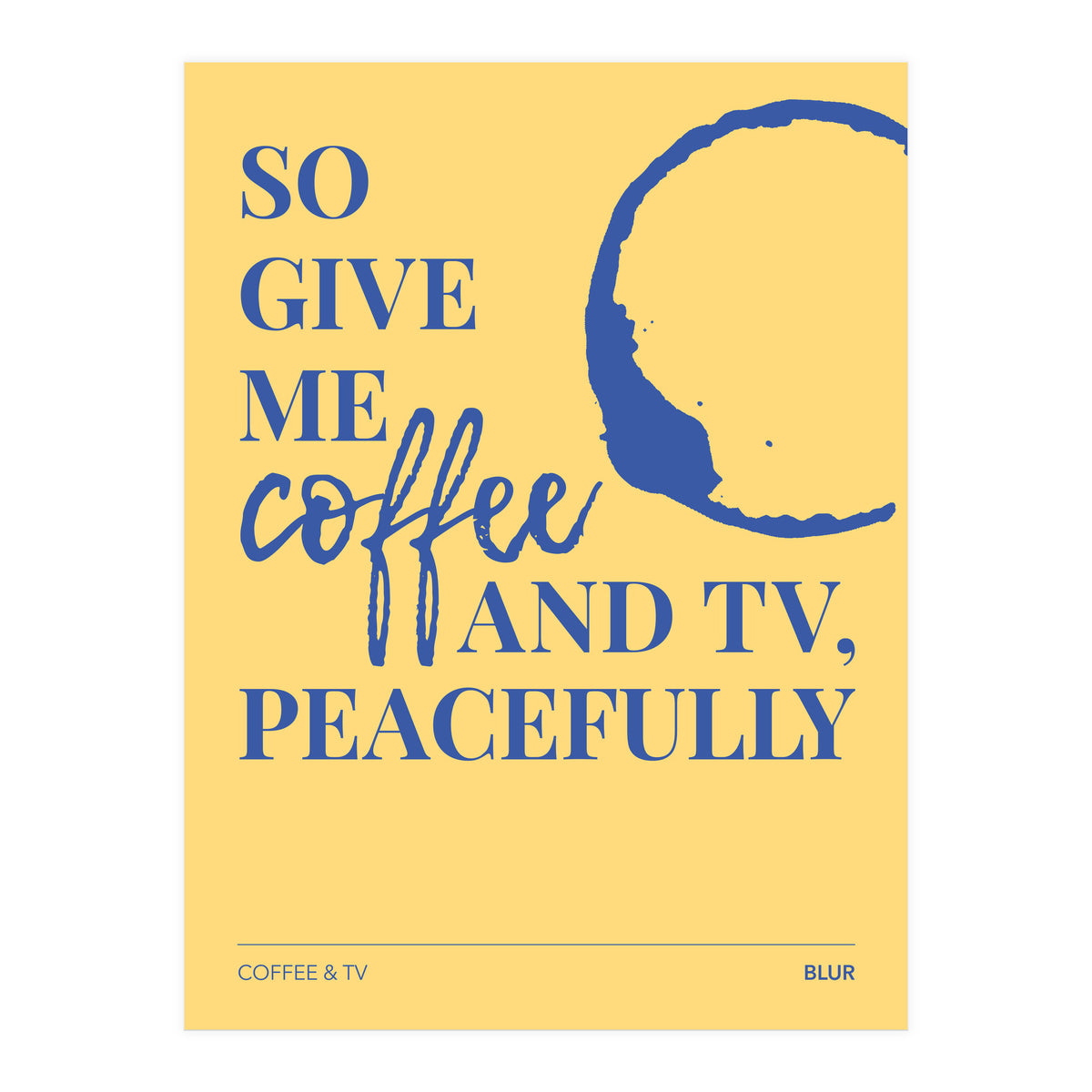 Blur - Coffee & Tv (Print Only)