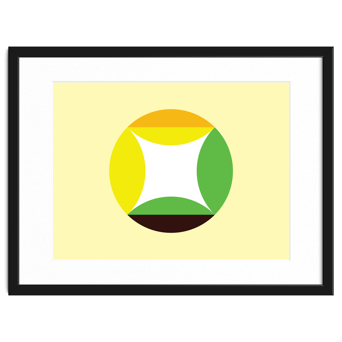 Geometric Shapes No. 21 - yellow, green & orange