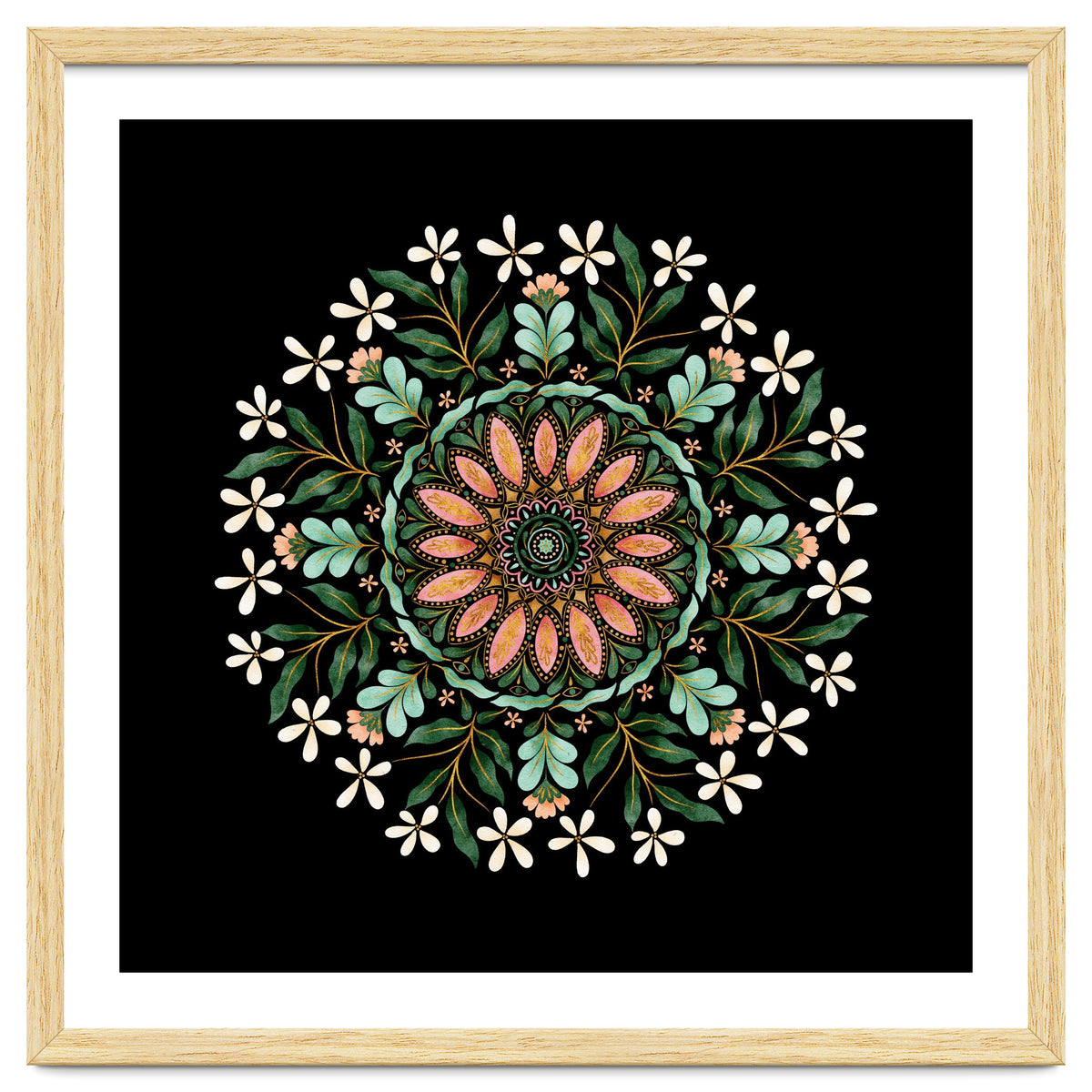 Floral Mandala | Black