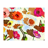 Floral Soul, Botanical Vintage Nature Plants, Polka Dots Flowers Blossom, Mid Century Modern Bohemian Painting (Print Only) thumbnail