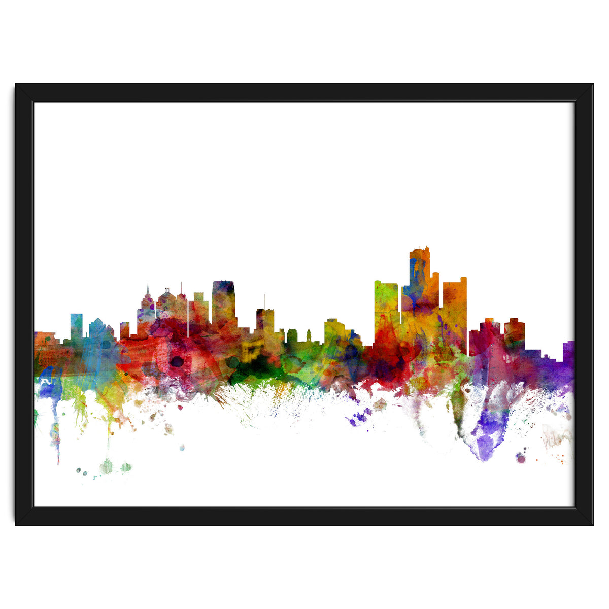 Detroit Michigan Skyline