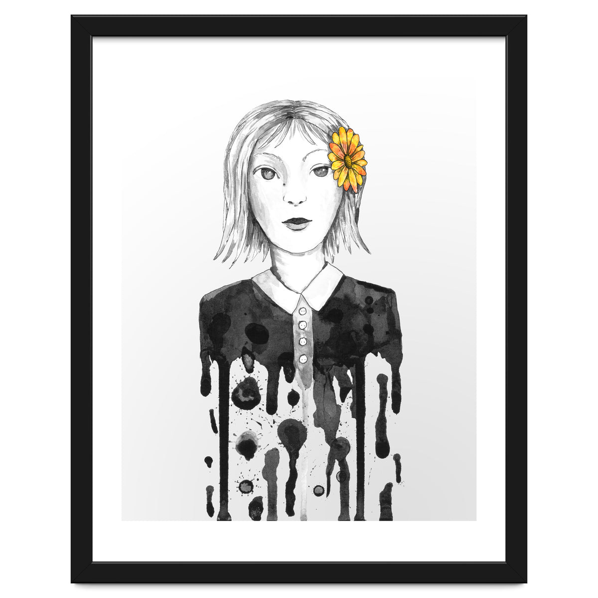 Flower dripping girl