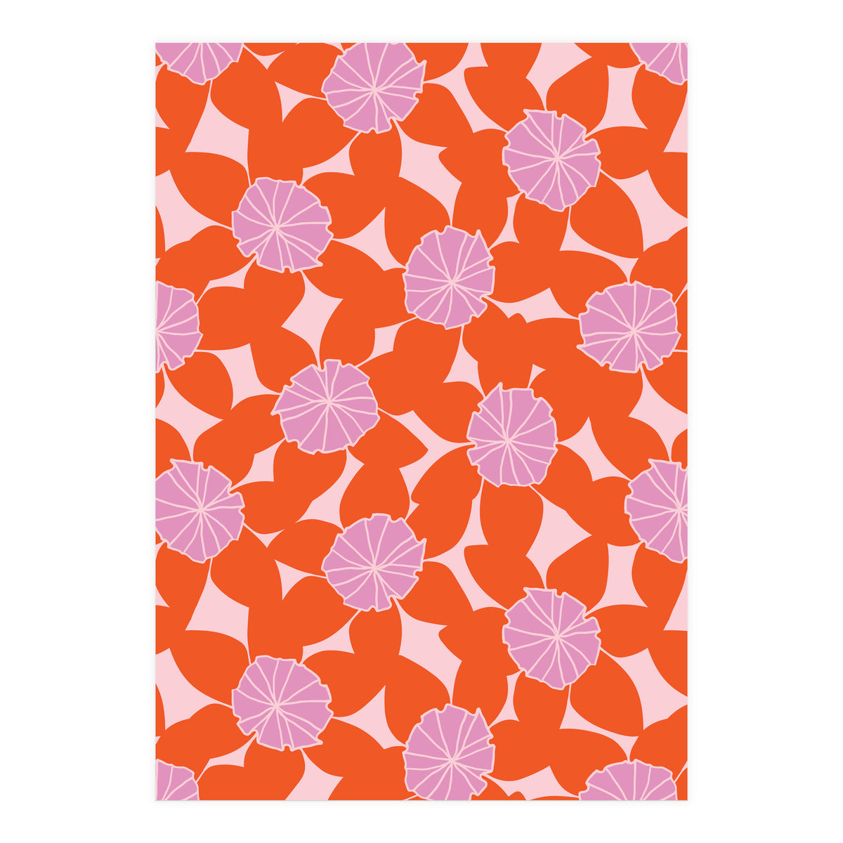 Purple Flower Pattern (Print Only)