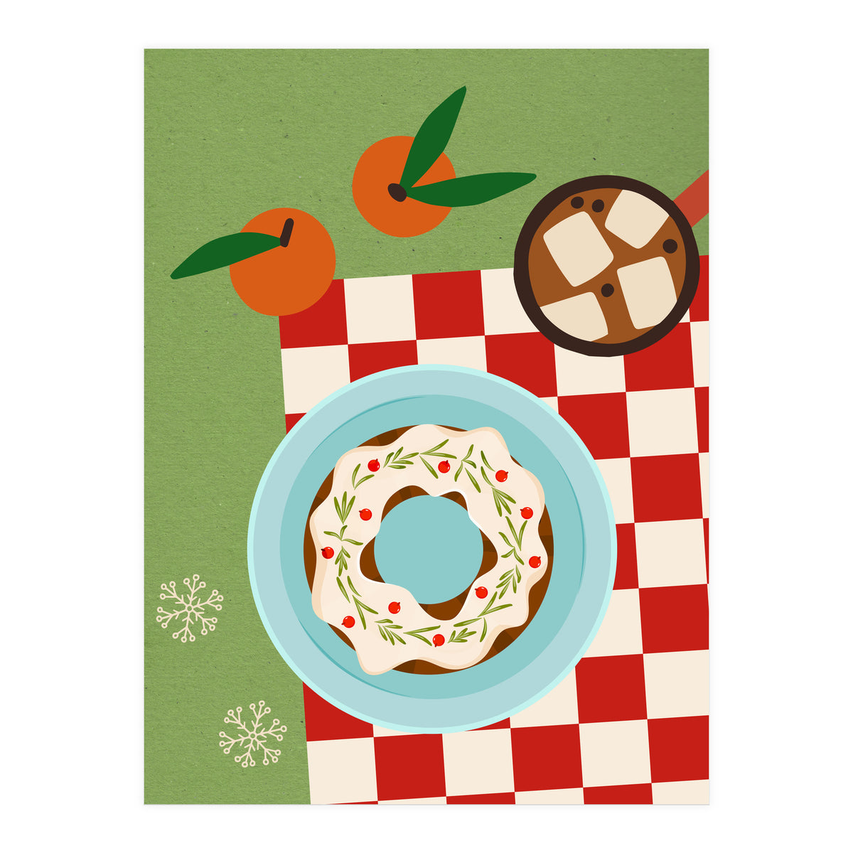 Christmas Wreath Cake (Print Only)