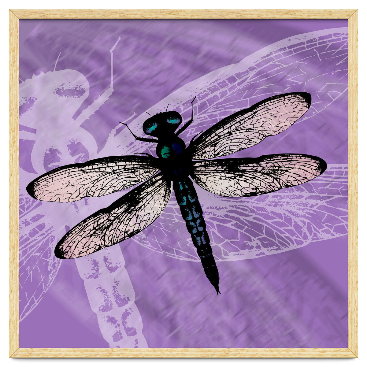 Blue dragonfly vector