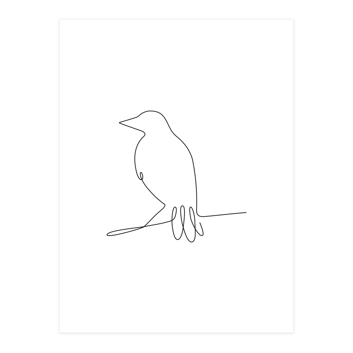 One Line Art Bird II (Print Only)
