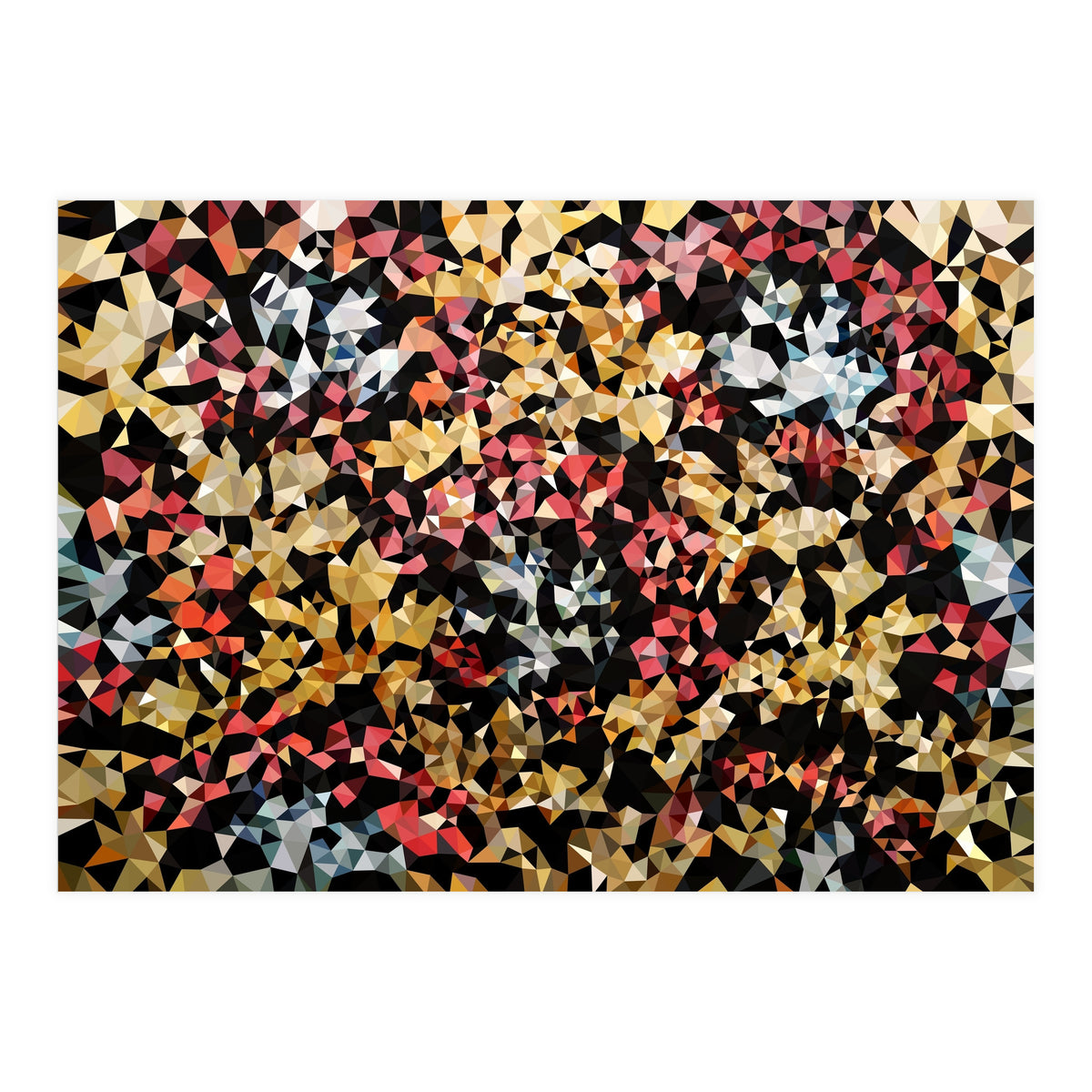 Floral Gold Geometric (Print Only)