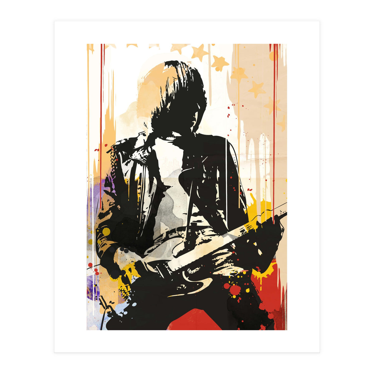 Johnny Ramone pop art poster (Print Only)